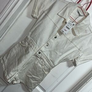 Zara sparkle denim romper